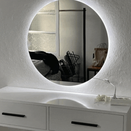 Coiffeuse suspendu avec Miroir LED