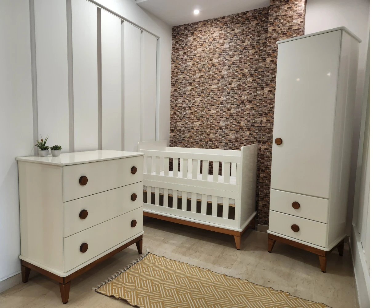 Chambre bébé lit bébé + commode + armoire 1 porte – DOTY