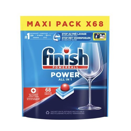 Finish Tablettes Lave-vaisselle All In One Max - 68 tabs