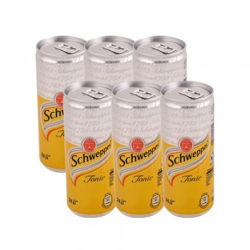 Lot de 6 Canette Schweppes tonic 24cl