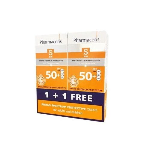 Pharmaceris S sun- broad spectrum protection cream -spf50+ -50ml + 1 gratuit