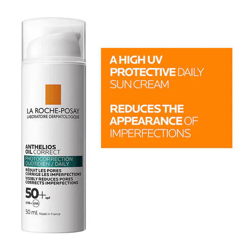 LA ROCHE POSAY ANTHELIOS OIL CORRECT SPF50+ 50ML pharmashop LA ROCHE POSAY ANTHELIOS OIL CORRECT SPF50+ 50ML