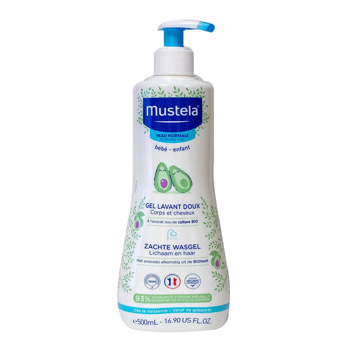 MUSTELA 2 En 1 Gel Lavant Doux Corps et Cheveux 500ml