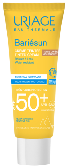 BARIÉSUN - CRÈME TEINTÉE SPF50+ TEINTE DORÉE +Eau thermale gratuit