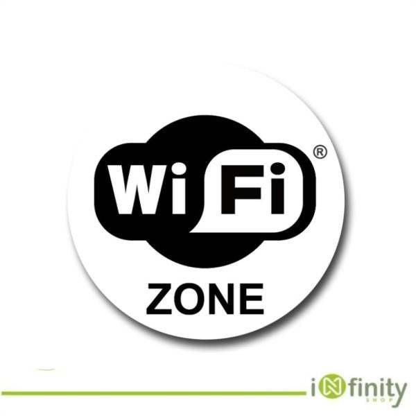 AUTOCOLLANT ZONE WIFI