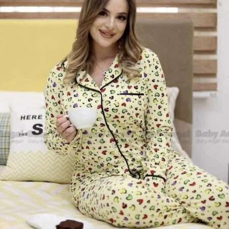 pyjama femme jaune coloré