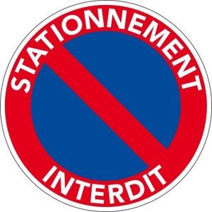 Sticker stationnement interdit 20/20 cm