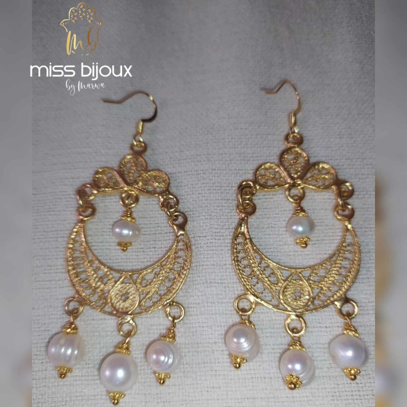 Boucles d’oreilles en perles