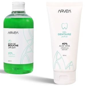 Arvea Pack soin dentaire - Gel dentaire 100 ml & Bain de bouche 250 ml