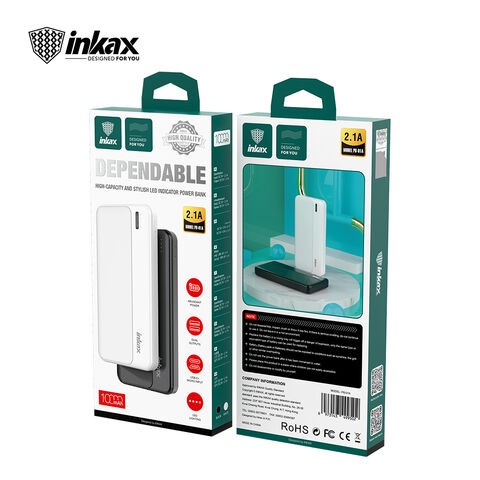 Inkax Haute Qualité PD18W 10000mAh Portable Power Bank avec 3 câbles LCD Affichage Numérique
