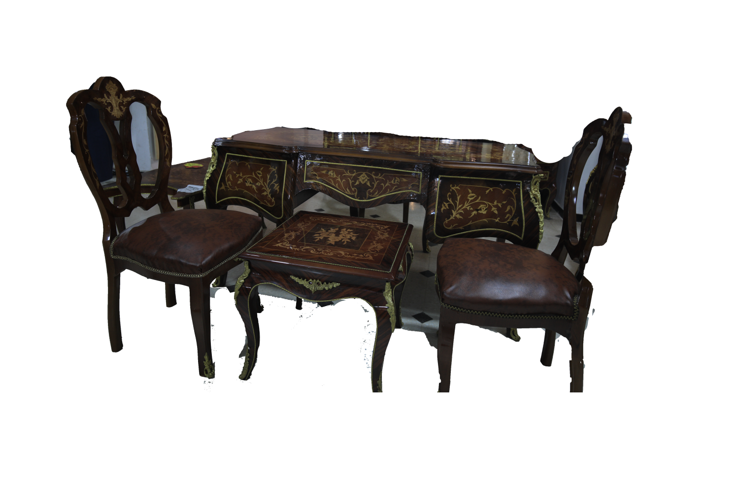 Bureau table et chaises antique